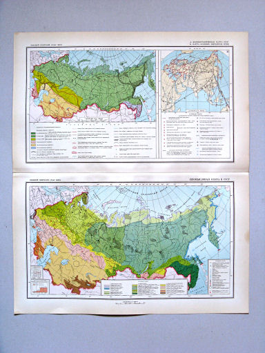 Большой Советский Атлас Мира I
125. Зоогеографическая карта СССР. Карта осенних перелётов птиц
126. Промысловая охота в СССР