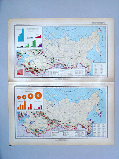 Большой Советский Атлас Мира I
143. Лёгкая промышленность азиатской части Союза ССР
144. Пищевая промышленность азиатской части Союза ССР