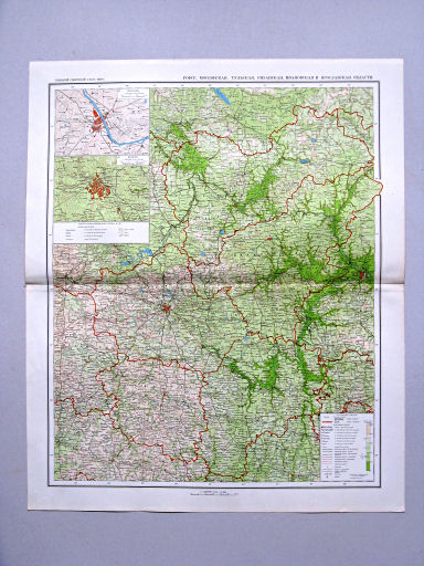 Большой Советский Атлас Мира II
16-17. РСФСР. Московская, Тульская, Рязанская, Ивановская и Ярославская области