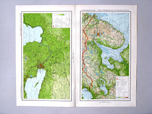 Большой Советский Атлас Мира II
26. РСФСР. Ленинград с окрестностями
27. РСФСР. Карельская АССР и Мурманская область