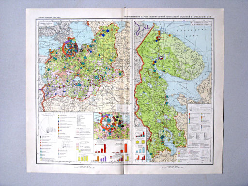 Большой Советский Атлас Мира II
28-29. Экономические карты Ленинградской, Мурманской областей и Карельской АССР
