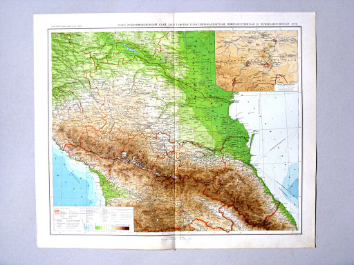 Большой Советский Атлас Мира II
59-60. РСФСР. Орджоникидзевский край, Дагестанская, Кабардино-Балкарская, Северо-Осетинская и Чечено-Ингушская АССР