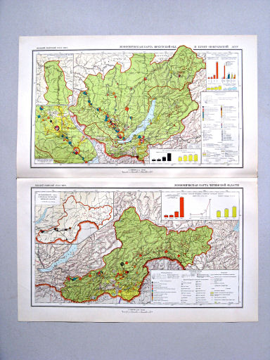 Большой Советский Атлас Мира II
84. Экономическая карта Иркутской области и Бурят-Монгольской АССР
85. Экономическая карта Читинской области