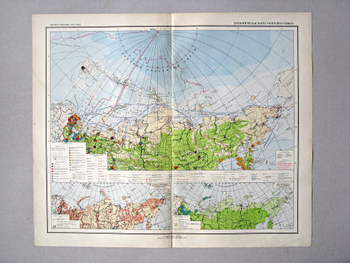 Большой Советский Атлас Мира II
95-96. Экономическая карта Советского Севера