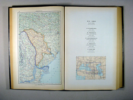Атлас Мира / Atlas Mira (1954)
45. Молдавская ССР, политико-административная карта