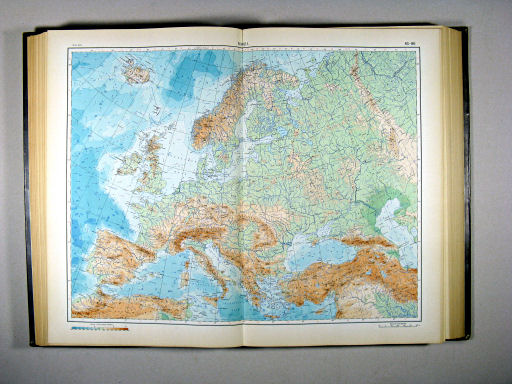 Атлас Мира / Atlas Mira (1954)
85-86. Европа, физическая карта