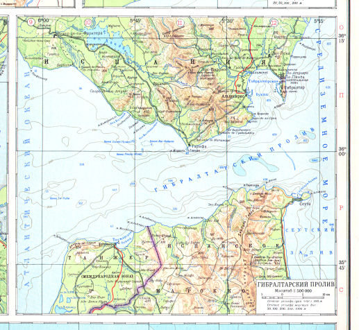 Атлас Мира / Atlas Mira (1954)
111г. Гибралтарский пролив