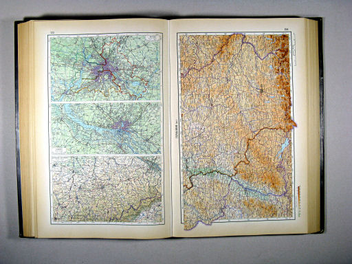 Атлас Мира / Atlas Mira (1954)
123. Берлин, Гамбург, Верхняя Саксония
124. Германия (юг)