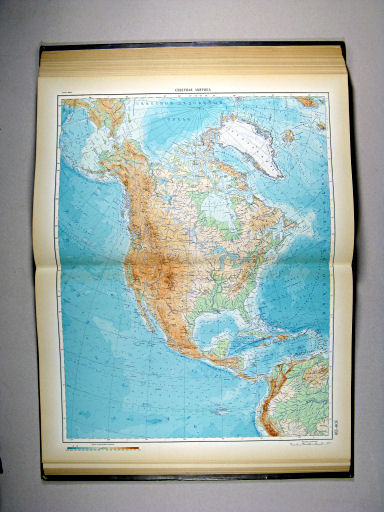 Атлас Мира / Atlas Mira (1954)
209-210. Северная Америка, физическая карта