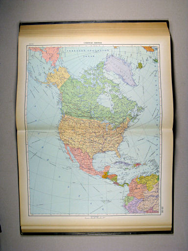 Атлас Мира / Atlas Mira (1954)
212-213. Северная Америка, политическая карта