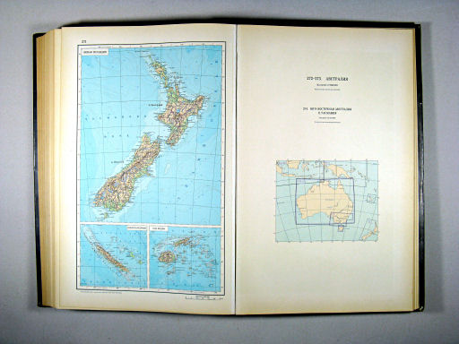 Атлас Мира / Atlas Mira (1954)
271. Новая Зеландия, Новая Каледония, Острова Фиджи