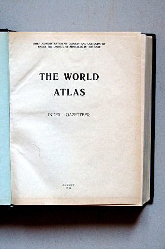 The World Atlas / Атлас Мира (1967)
Titelpagina register / Index title page (19.5 × 25.5 cm)