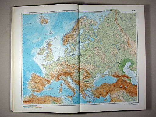 The World Atlas / Атлас Мира (1967)
46-47. Europe, Physical