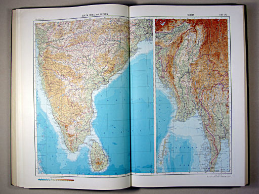 The World Atlas / Атлас Мира (1967)
140-141. South India and Ceylon. Burma