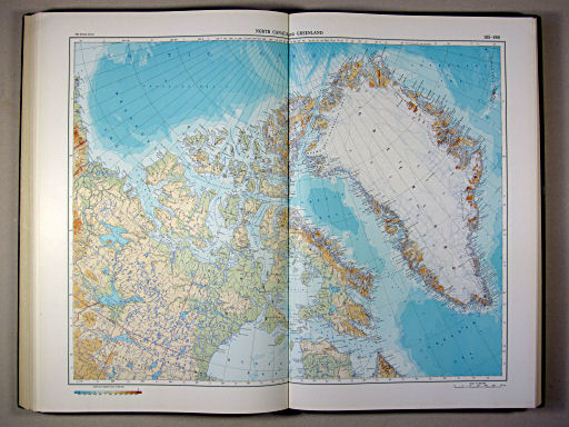 The World Atlas / Атлас Мира (1967)
185-186. North Canada and Greenland