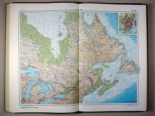 The World Atlas / Атлас Мира (1967)
188-189. Canada, East