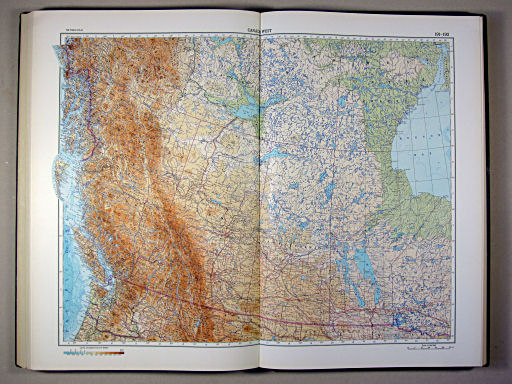 The World Atlas / Атлас Мира (1967)
191-192. Canada, West
