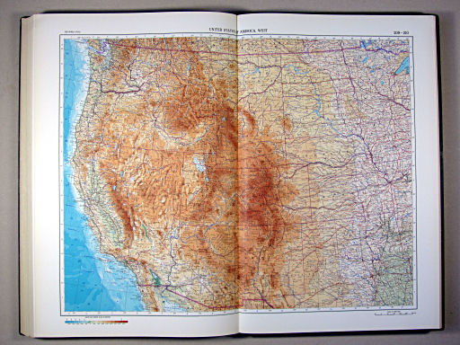 The World Atlas / Атлас Мира (1967)
209-210. United States of America, West