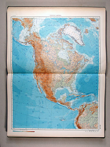 Атлас Мира / Atlas Mira (1967)
176-177. Северная Америка, физическая карта