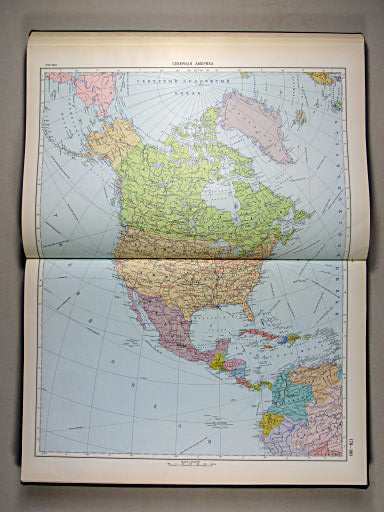 Атлас Мира / Atlas Mira (1967)
179-180. Северная Америка, политическая карта