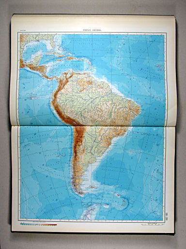 Атлас Мира / Atlas Mira (1967)
218-219. Южная Америка, физическая карта