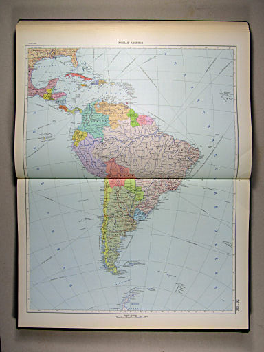 Атлас Мира / Atlas Mira (1967)
221-222. Южная Америка, политическая карта