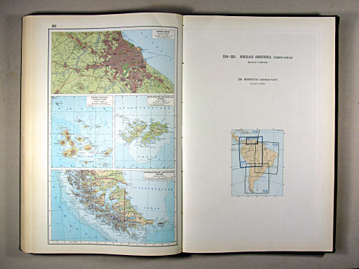 Атлас Мира / Atlas Mira (1967)
223. Буэнос-Айрес, Острова Галапагос (Архипелаг Колон), Фолклендские (Мальвинские) острова, Огненная Земля и Магелланов пролив