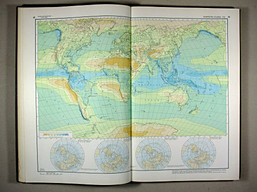 Физико-географический атлас мира (1964)
42-43. Количество осадков. Год
