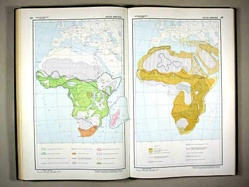 Физико-географический атлас мира (1964)
134, 135. Ареалы животных