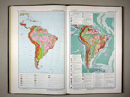 Физико-географический атлас мира (1964)
164. Четвертичные отложения
165. Геоморфология