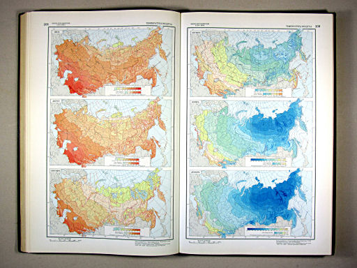 Физико-географический атлас мира (1964)
208, 209. Температура воздуха (Июль-Декабрь)