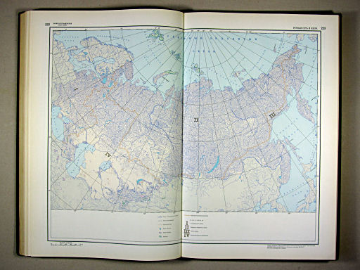 Физико-географический атлас мира (1964)
222-223. Речная сеть и озера (Гидрография)