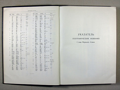 Морской Атлас I / Morskoj Atlas I
Register: afkortingen / Index: abbreviations