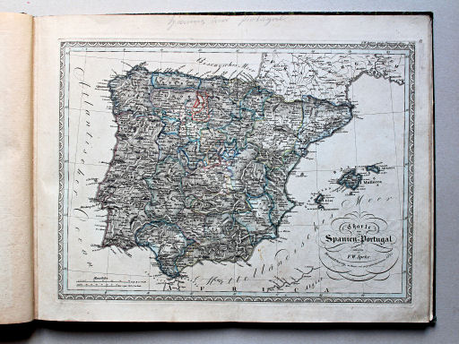 Spehr's geographischer Universal-Atlas, 1825
10. Charte von Spanien u. Portugal