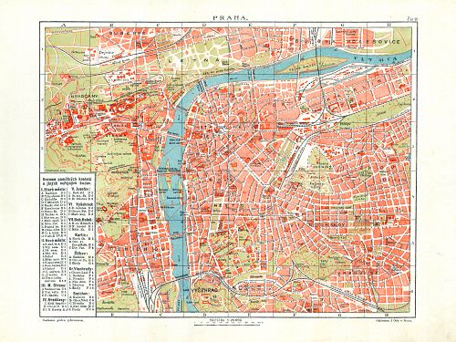Ottův malý zeměpisný atlas, 1910
12. Praha
Praag / Prague