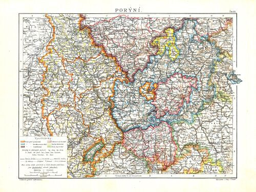 Ottův malý zeměpisný atlas, 1910
28. Porýní
Rijnland / Rhineland