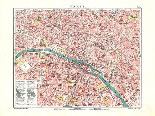 Ottův malý zeměpisný atlas, 1910
41. Paříž
Parijs / Paris