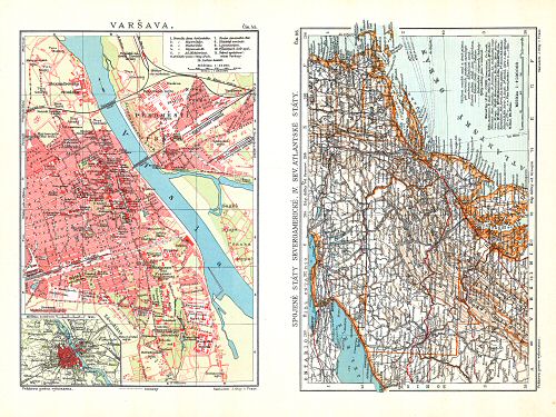 Ottův malý zeměpisný atlas, 1910
55. Varšava
Warschau / Warsaw