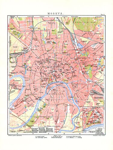 Ottův malý zeměpisný atlas, 1910
57. Moskva
Moskou / Moscow