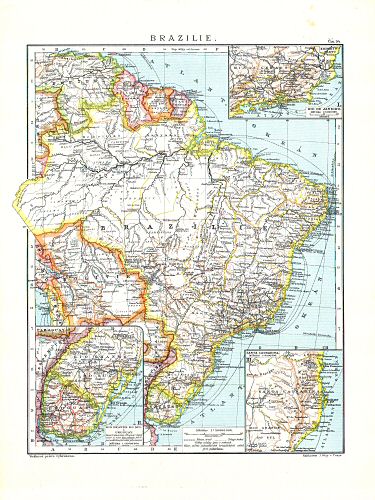 Ottův malý zeměpisný atlas, 1910
94. Brazilie
Brazilië / Brazil