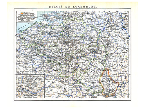 Winkler Prins' Geïllustreerde Encyclopaedie, ca. 1910
België en Luxemburg
Belgium and Luxemburg