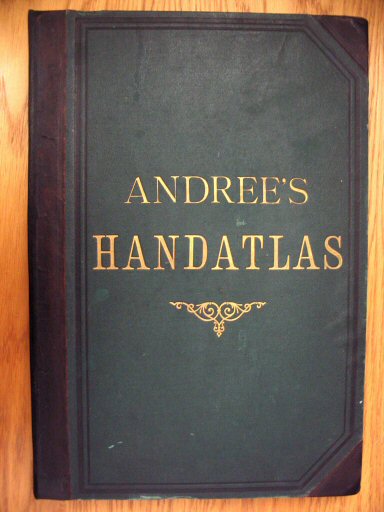 Andree's Handatlas 1881
Voorkant normale band
Front cover regular binding