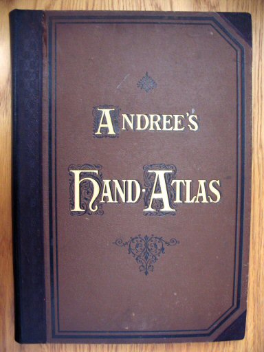 Andree's Handatlas 1881 
Voorkant luxe band