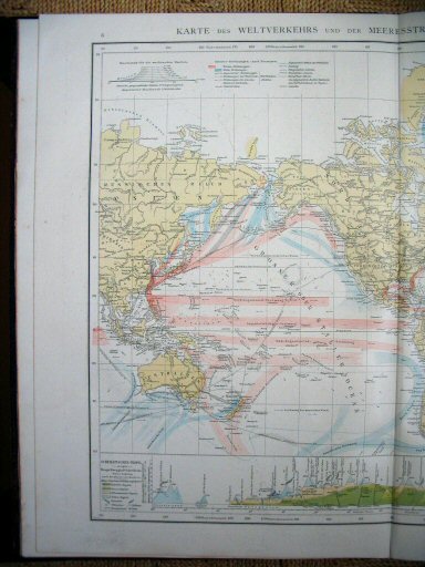 Andree's Handatlas 1881
6.7. Karte des Weltverkehrs und der Meeresströmungen.
