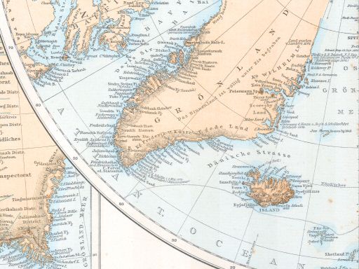 Andree's Handatlas 1881
10.11. Karte der Nordpolarregion.