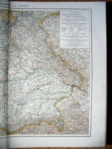 Andree's Handatlas 1881
26.27. Württemberg und Bayern.