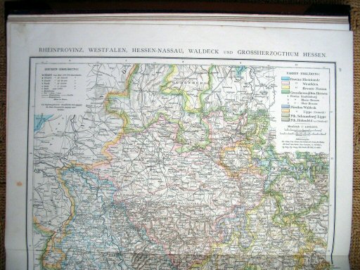 Andree's Handatlas 1881
30.31. Rheinprovinz, Westfalen, Hessen-Nassau, Waldeck und Grossherzogthum Hessen.