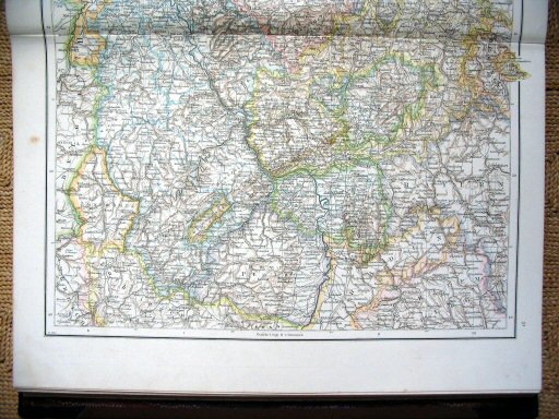 Andree's Handatlas 1881
30.31. Rheinprovinz, Westfalen, Hessen-Nassau, Waldeck und Grossherzogthum Hessen.