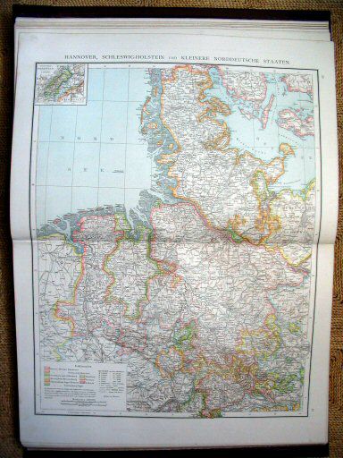 Andree's Handatlas 1881
34.35. Hannover, Schleswig-Holstein und kleinere norddeutsche Staaten.