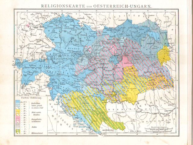Andree's Handatlas 1881
48. Religionskarte von Österreich-Ungarn.